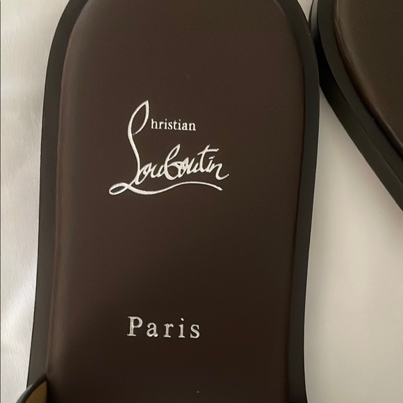 Christian Louboutin Brown Men's Slides - Picture 2 of 9